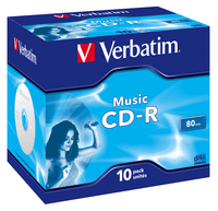 verbatim cd-r audio 80m pack de 10 unidades