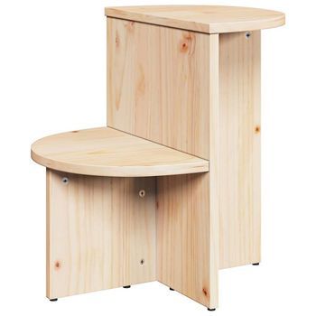 Mesa Lateral Natural 50 X 40 X 50 Cm Madera Maciza De Pino