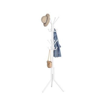 Perchero de metal para abrigos bolsos y sombreros, Blanco Nube