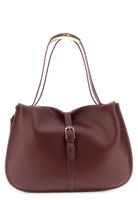 shopper suave efecto piel lisa con ribetes bordeaux taglia unica