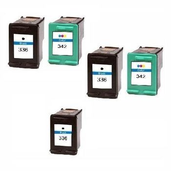 Compatible Multipack HP PhotoSmart 2575xi Printer Ink Cartridges (5 Pack) -C9362EE