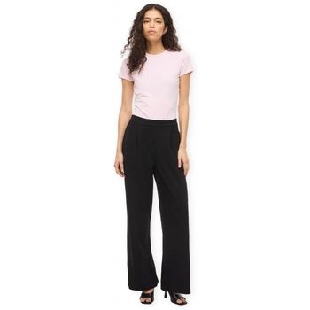 Vila Pantalones Noos Benne Wide Trousers - Black Beauty para mujer