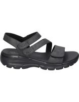 sandalias veganas para mujer skechers relaxed fit easy going all day chic 163532-bbk negro 39