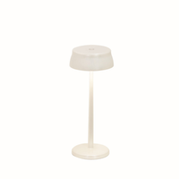 lampara de mesa led inteligente wi-fi sister light zafferano pearl white recargable y regulable