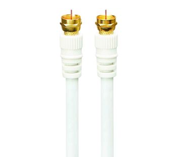 LOGIK Satellite F Plug Cable - 4 m, Gold