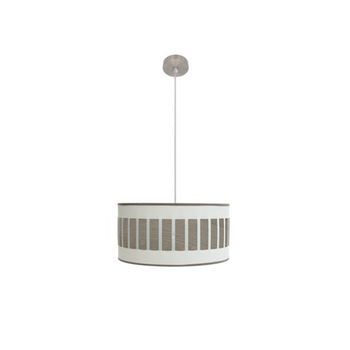 Colgante Ivanna 1xe27 Niquel/blanco-madera Gris Regx40x40 Cm