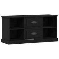 mueble de tv  mueble de salon  gabinete de tv con cajon roble negro 995 x 355 x 48 cm