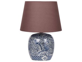 Lámpara de mesa  porcelana marrón