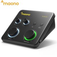 interfaz de audio usb maono ps22 lite para pc entrada xlr 24 bits192 khz software de enrutamiento loopback asio para grabacion de musica guitarra daw