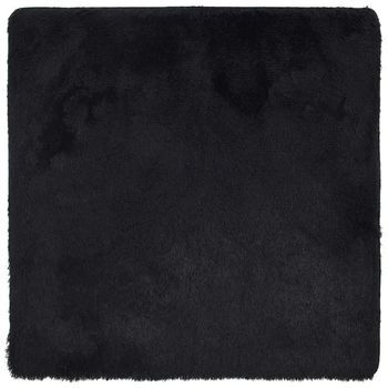 Alfombra Peluda De Pelo Largo Navarra Negra 240x240cm Poliéster Vidaxl