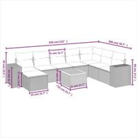 conjunto de sofa exterior incluye cojines combinacion de 9 piezas
