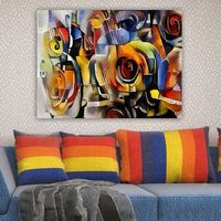 pintura decorativa lienzo 59398551570100 multicolor 70x100 cm