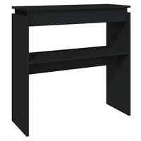 mesa consolarmesa de entradarmesa auxiliar madera contrachapada negro 80x30x80 cm