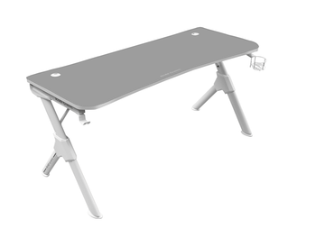 MESA MARS GAMING MGD 140 WHITE CHASIS DE ACERO TABLERO 140X60cm ALTURA 75cm ALFOMBRILLA NANOTEXTIL C