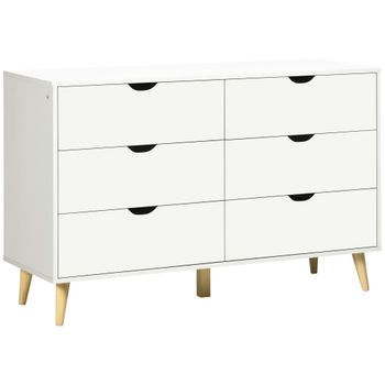 Cómoda con cajones 120x40x76 cm blanco