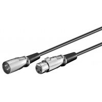 cable xlr 3 pines macho a hembra 2 m negro