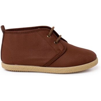 Pisamonas Botines Botita Cuero Vegano Cordones para niño