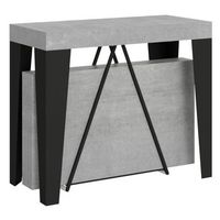 consola extensible 90x40300 cm algo cemento estructura antracita