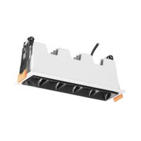 downlight led empotrable luz calida 3000k aluminio blanco 147x45mm