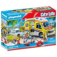 playmobil ambulancia con luz y sonido 4 anos - 71202
