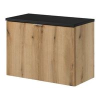 mueble bajo lavabo newport con 2 puertas 80x60x40 cm - efecto roblenegro encasa
