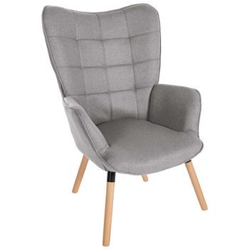 Sillón Garding Tapizado En Tela Gris 73x68x101 Cm Clp
