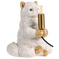 lampara de mesa con tematica animal lampara de noche con forma de gato lampara de lectura para dormitorio blanco yoko