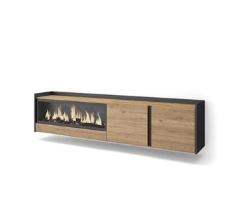 Mueble tv, televisión, muebles de salón, almacenaje, 212x35x50cm, para tv hasta 80