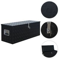 caja de aluminio 1085x370x400 mm negra vidaxl