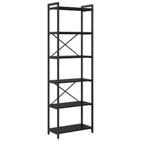estante de libros  estanteria para libros roble negro 60 x 30 x 1895 cm