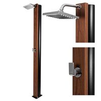 ducha solar crm natur 30l agua caliente piscina jardin - teak