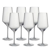 6 copas de vino tinto transparentes h24cm
