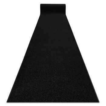 Alfombra De Pasillo Karmel Llanura, Un Color Negro 80 Cm 80x1200 Cm