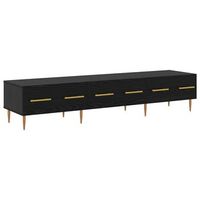 gabinete de tv 150 x 36 x 30 cm roble negro vidaxl