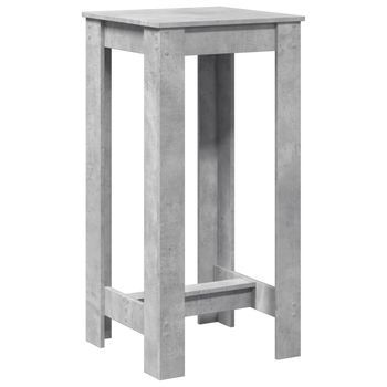 Mesa Alta De Bar Madera Ingeniería Gris Hormigón 51x50x103,5 Cm Vidaxl