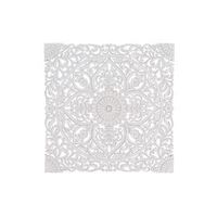 cabecero entallado a mano blanco envejecido 120x120 cm