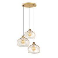 lampara de techo bek-11381 oro brillante metal 56x56x121 cm