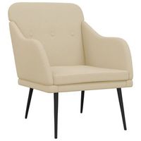sillon de tela color crema 63x76x80 cm vidaxl