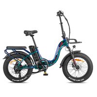 bicicleta electrica urbana plegable fafrees f20 max cuadro bajo 48 v 30 ah celdas samsung verde aurora