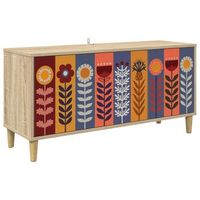 mueble de tv essen 102 x 33 x 50 cm sonoma madera de ingenieria vidaxl
