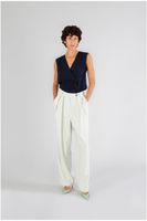 pantalon palazzo con pliegues aloe 44