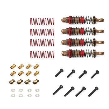 4PCS Amortiguadores de metal llenos de aceite mejorados para FMS 11810 Mogrich 1/18 coches RC todoterreno modelos modifi