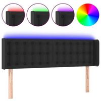 cabecero accesorio para dormir dormitorio mueble led 147 x 16 x 7888 cm negro sintetico tdl0200690