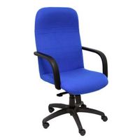 sillon de direccion ergonomico con mecanismo basculante y regulable en altura  asiento y respaldo tapizados en tejido bali color azul piqueras y crespo modelo letur