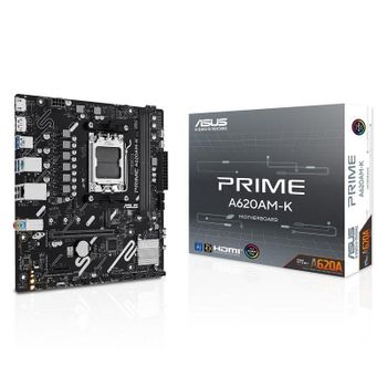 Placa Base ASUS PRIME A620AM-K A620 Socket AM5 DDR5 Micro ATX Sin WiFi RGB