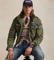 polo ralph lauren para hombre 710961616001 chaqueta iconic field verde m casual algodon