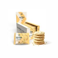 cookie proteica - 12 x 75g - chocolate blanco con almendras