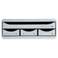set de cajones escritorio toolbox 4 cajones gris claro exacompta