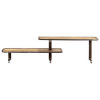 mueble tv  mueble de salon  armario tv de madera maciza de mango 160x30x40 cm