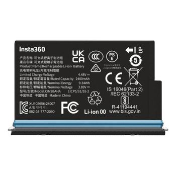Batería Insta360 X5 Negro 2400 mAh Resistente al frío Estuche incluido